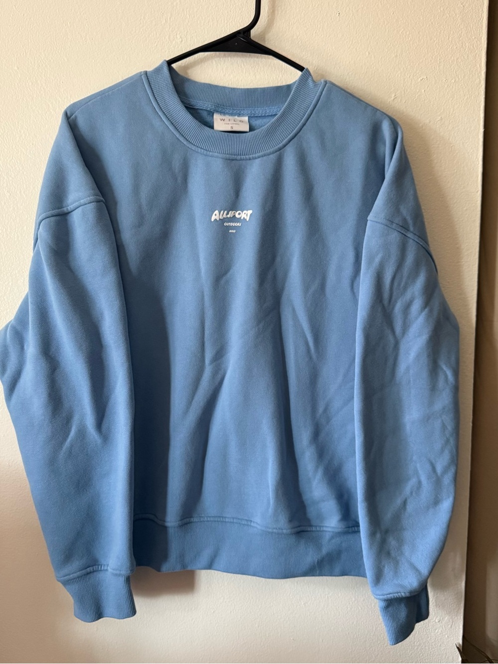 Wilo the Label Allsort Relaxed Crewneck Sweatshirt in Light Blue